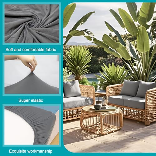 12 Pcs Outdoor Cushion Covers (Grey / 12PCS)