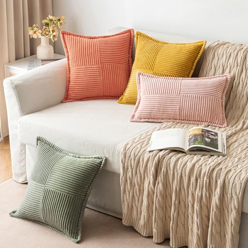 Decorative Throw Pillow Covers for Couch 20x20 Light Olive Green (Light Olive Green / 20" x 20" (Pack of 2))