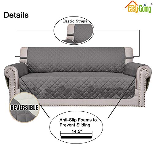 Reversible Couch Cover (Gray/Ivory / Medium-XL Loveseat)