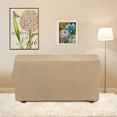 Stretch Loveseat Couch Covers Washable Sand (Medium Loveseat / Sand)