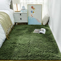 Gray Green Grass Area Rugs for Bedroom (Grey Green / 3' x 5' (Rectangular))
