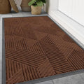 Front Door Mat Outside Entrance (Deep Coffee / 47" X 32")