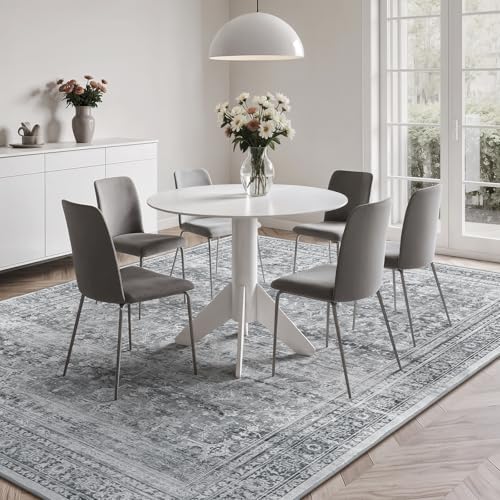 6x9 Area Rug for Living Room Bedroom (Blue/Grey / 6' X 9' (Rectangular))