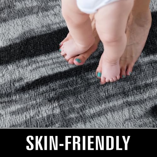 Super Soft Shaggy Rugs Fluffy Carpets (5' x 8' (Rectangular) / Charcoal Grey)