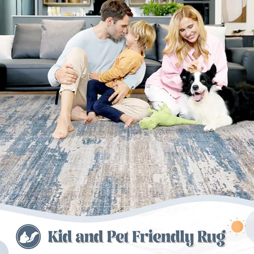 9x12 Area Rug for Living Room (Blue Beige / 9' x 12' (Rectangular))