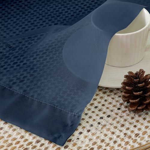 Navy Blue Sheer Curtains 78 Inches Long 2 Panels (Navy Blue / 42"W x 78"L (Pack of 2))