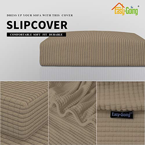 Stretch 1 Piece Couch Cushion Cover for Sofa (Large / Natural)