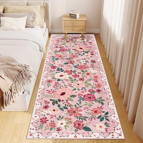 2x10 Runner Rug (Pink / 2' x 10' (Rectangular))