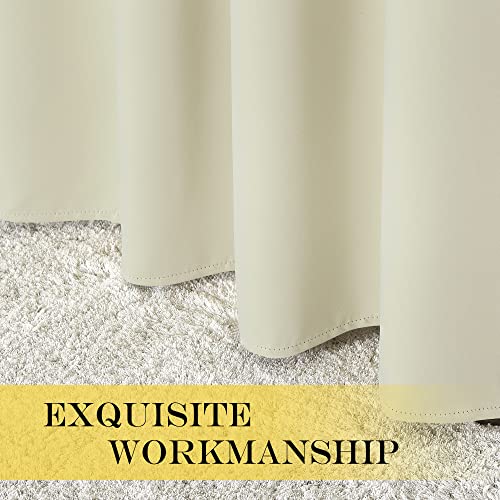 Blackout Sliding Door Curtains for Bedroom (Beige / 100"W x 84"L (Pack of 1))