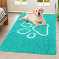 Dog Door Mat for Muddy Paws (40"X32" / Turquoise and White)