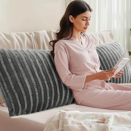 Body Pillow Cover with Zipper (Boho-gray / 54" x 20" (Pack of 1))