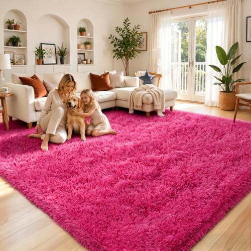 4x6 Area Rugs for Bedroom (Hot Pink / 4' x 6' (Rectangular))