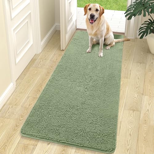 Dog Door Mat for Muddy Paws 70x24 (Sage Green / 70" X 24")