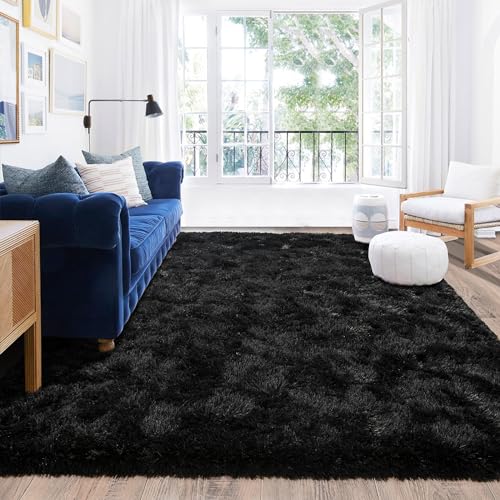 Rugs for Living Room 5x7 (5' x 7' (Rectangular) / Black)