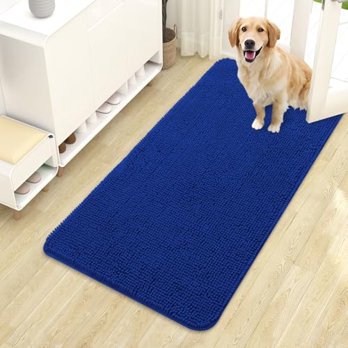 Dog Door Mat for Muddy Paws 44x24 (Royal Blue / 44" X 24")
