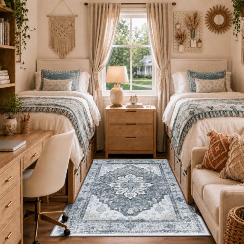 Washable Area Rug (Grey/White/Beige / 3' x 5' (Rectangular))