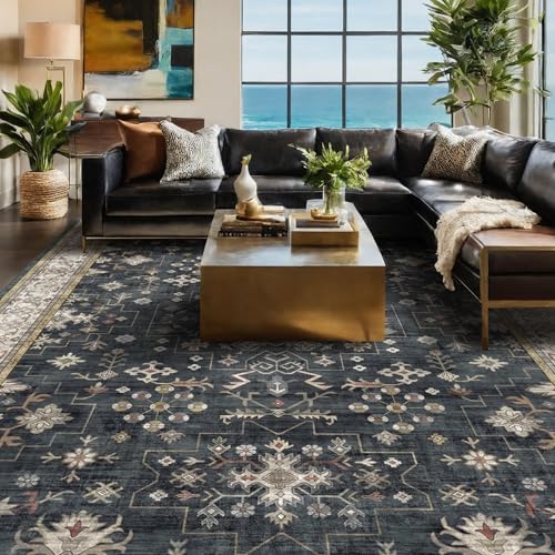 Boho Dining Room Rugs for Under Table (6' x 9' (Rectangular) / Ashen / Multi)