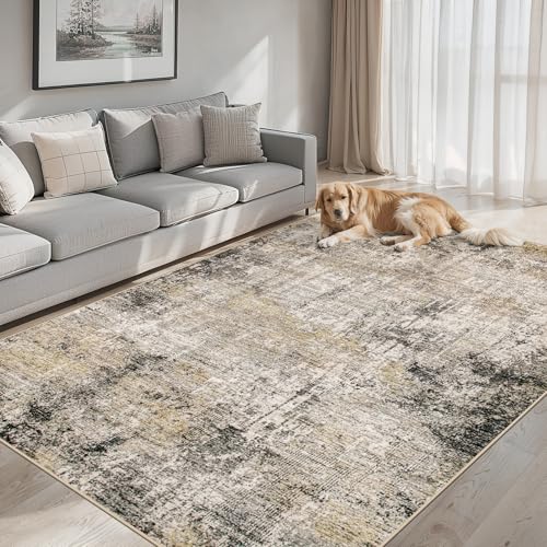 Area Rug Living Room (Brown Black Grey / 4' x 6' (Rectangular))