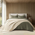 HOME Chunky Chenille Knit Throw Blanket (Beige / 90" X 90")