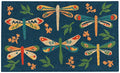 Dragonfly Natural Coconut Fiber Printed Doormat Vinyl Backed (Dragonfly / 1'6" x 2'6" (Rectangular))