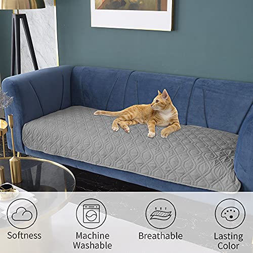 Waterproof Dog Bed Blankets Cover for Bed Couch Sofa Reversible (30x70 Inch (Pack of 1) / Grey+dark Grey)