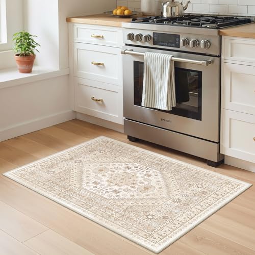 2x3 Rug Non Slip (Cream/Beige / 2' x 3' (Rectangular))