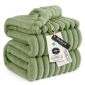 Soft Queen Size Blanket for BedReseda Green 90"x90" (Reseda / Queen)