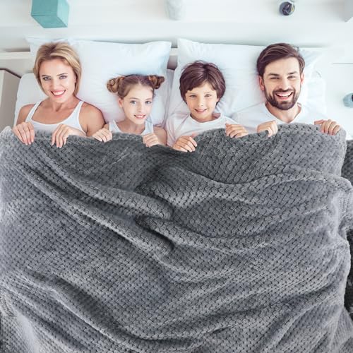 4 Pcs Fleece Throw Blanket (Neutral Color)