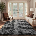 4x6 Ft Shag Rugs for Bedroom Living Room (Dark Grey / 4' X 6' (Rectangular))