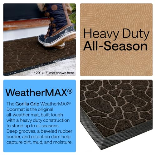 WeatherMAX Door Mat (Dark Brown Pebble / 35" x 23")
