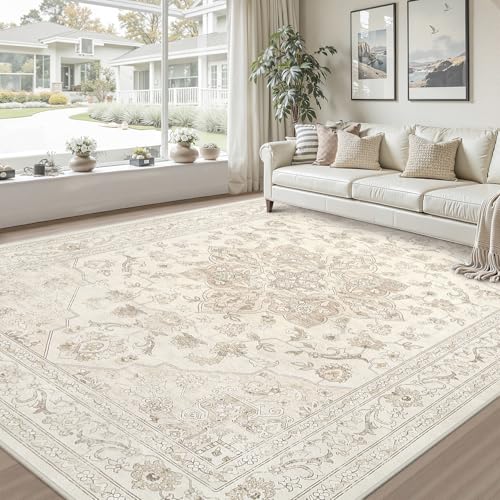 8x10 Area Rugs Living Room (Beige White / 8' x 10' (Rectangular))