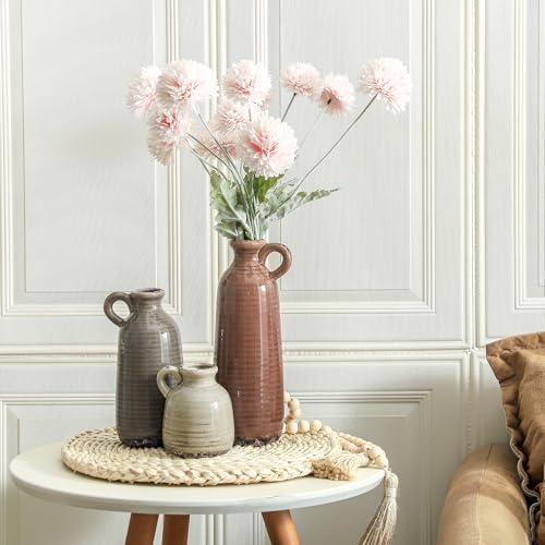 Ceramic Vases Set of 3 (010 - Brown)