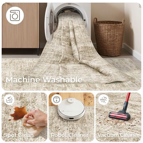 8x10 Area Rugs for Living Room (Brown/Ivory / 8' x 10' (Rectangular))