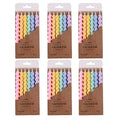 36 Count Rainbow Spiral Birthday Candles with Holders (36-Count)