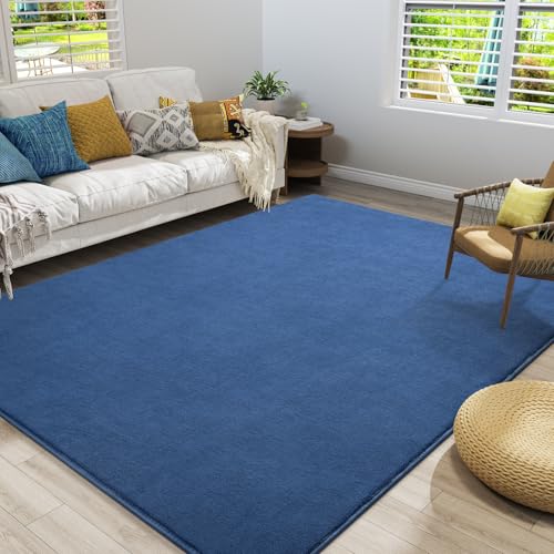 Modern Area Rugs for Bedroom Living Room (4' x 6' (Rectangular) / Blue)