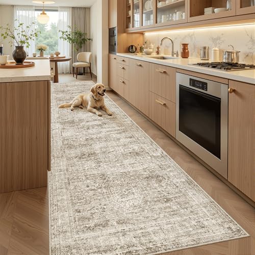 Washable 3x10 Hallway Runner Rug Non (Brown / 3' x 10' (Runner))