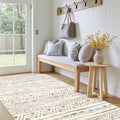 3x5 Area Rug Washable Moroccan (Beige / 3' x 5')