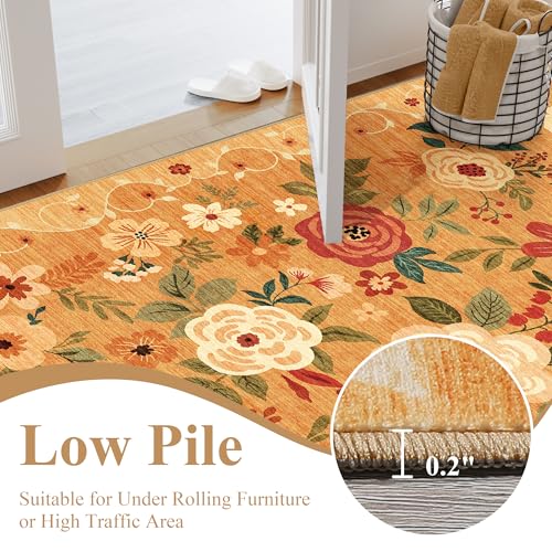 2x10 Runner Rug (Orange / 2' x 10' (Rectangular))