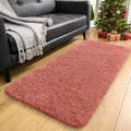 2x4 Machine Washable Runner Rugs for Hallway (2x4 Ft / Rust Red)