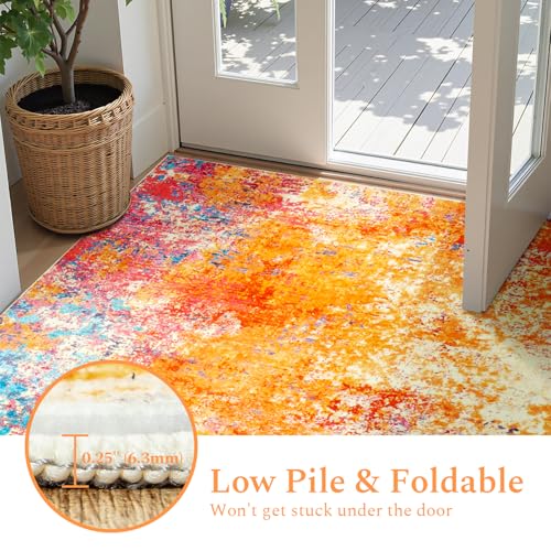 6x9 Area Rugs for Living Room (02-rainbow / 6' x 9' (Rectangular))