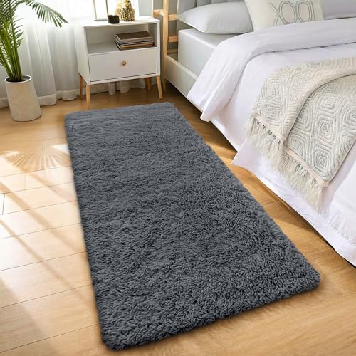 2x10 Machine Washable Runner Rugs for Hallway (2x10 Ft / Grey)
