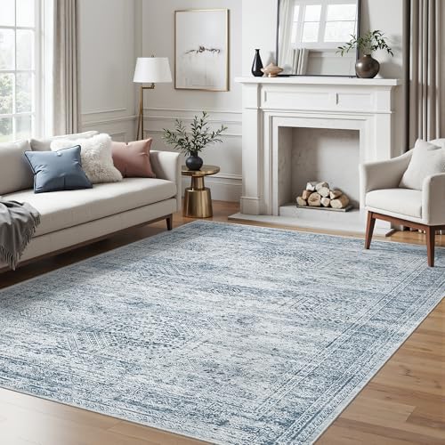 6x9 Area Rug for Living Room Washable Rugs Non (Blue / 6' x 9' (Rectangular))