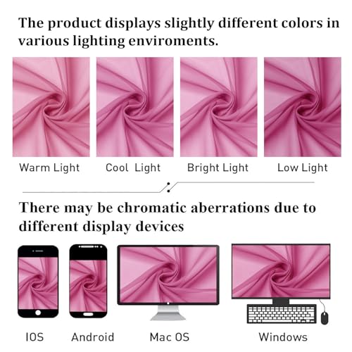 Hot Pink Sheer Curtains 72 Inches Long 2 Panels (Hot Pink / 42"W x 72"L (Pack of 2))