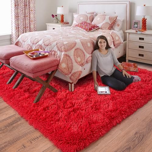 Rugs for Living Room 8x10 (8' x 10' (Rectangular) / Red)