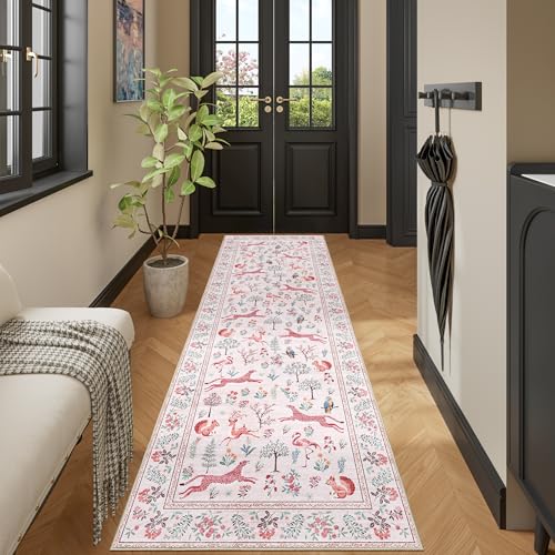 2.6x8 Rug for Hallway (Pink (Animal) / 2'6" x 8' (Rectangular))