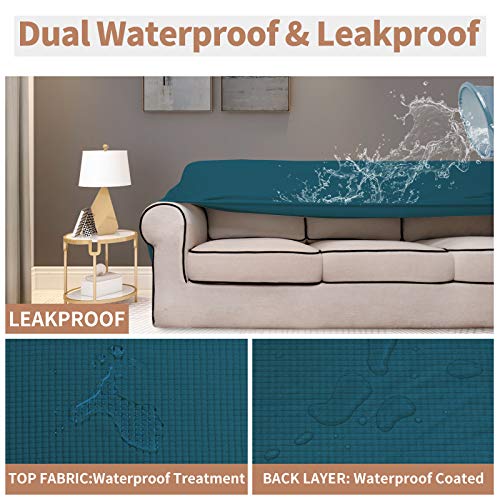 100% Waterproof Couch Cover (Peacock Blue / Sofa)