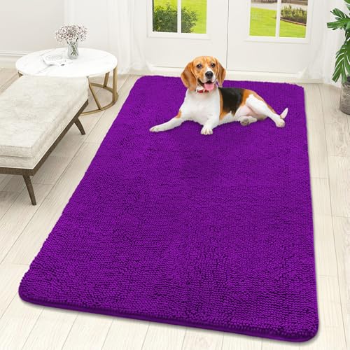 Dog Door Mat for Muddy Paws 59x32 (Purple / 59" X 32")
