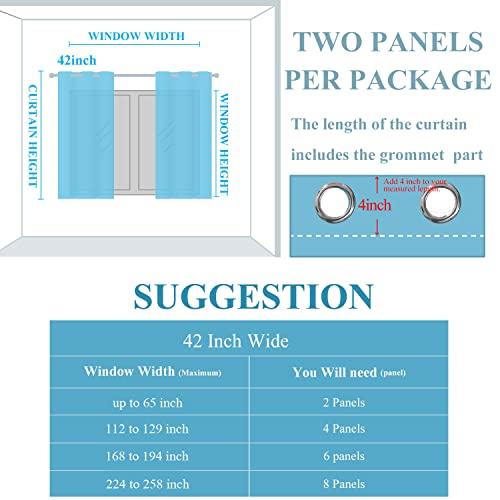 Brown and Teal Ombre Blackout Curtains for Bedroom 72 Inch (Teal and Brown / 42"W x 72"L (Pack of 2))