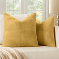 Golden Mustard Decorative Throw Pillow Covers for Couch 20x20 Inch (20" x 20" (Pack of 2) / Golden Mustard)