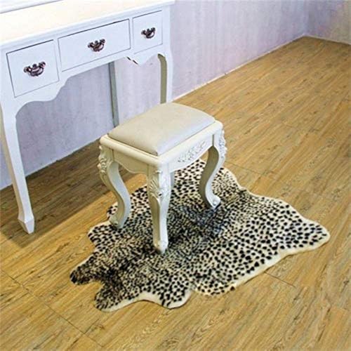 Leopard Print Rug (Beige+black Leopard Print - 40x37inch)